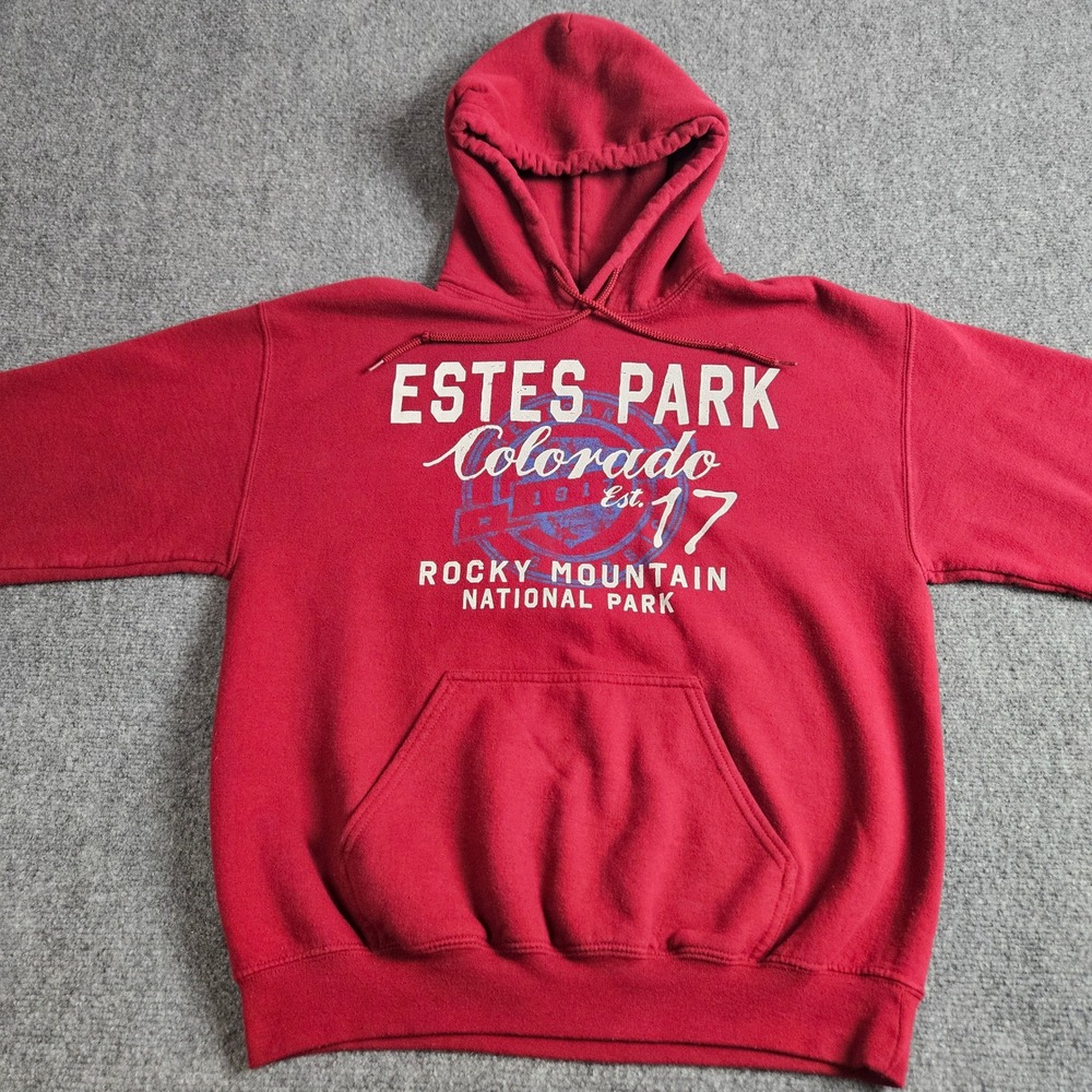 Rocky Mountain National Park Hoodie Medium Red Estes Park Colorado Outdoor Gorp